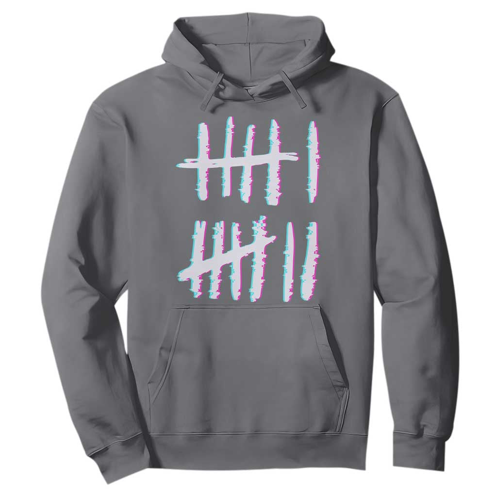 Tally Marks Six Seven Meme Hoodie Glitch Optical Illusion TS12 Charcoal Print Your Wear