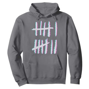 Tally Marks Six Seven Meme Hoodie Glitch Optical Illusion TS12 Charcoal Print Your Wear
