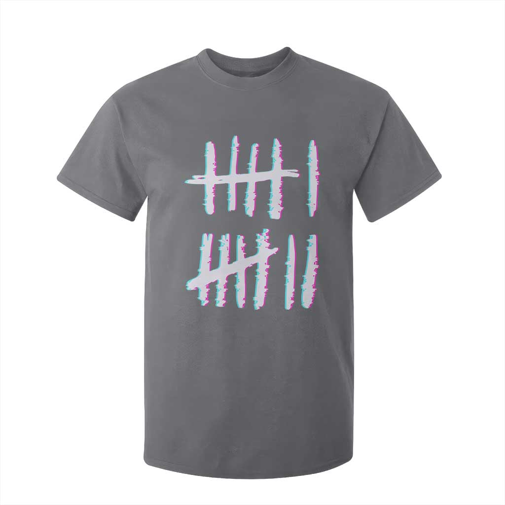 Tally Marks Six Seven Meme T Shirt For Kid Glitch Optical Illusion TS12 Charcoal Print Your Wear