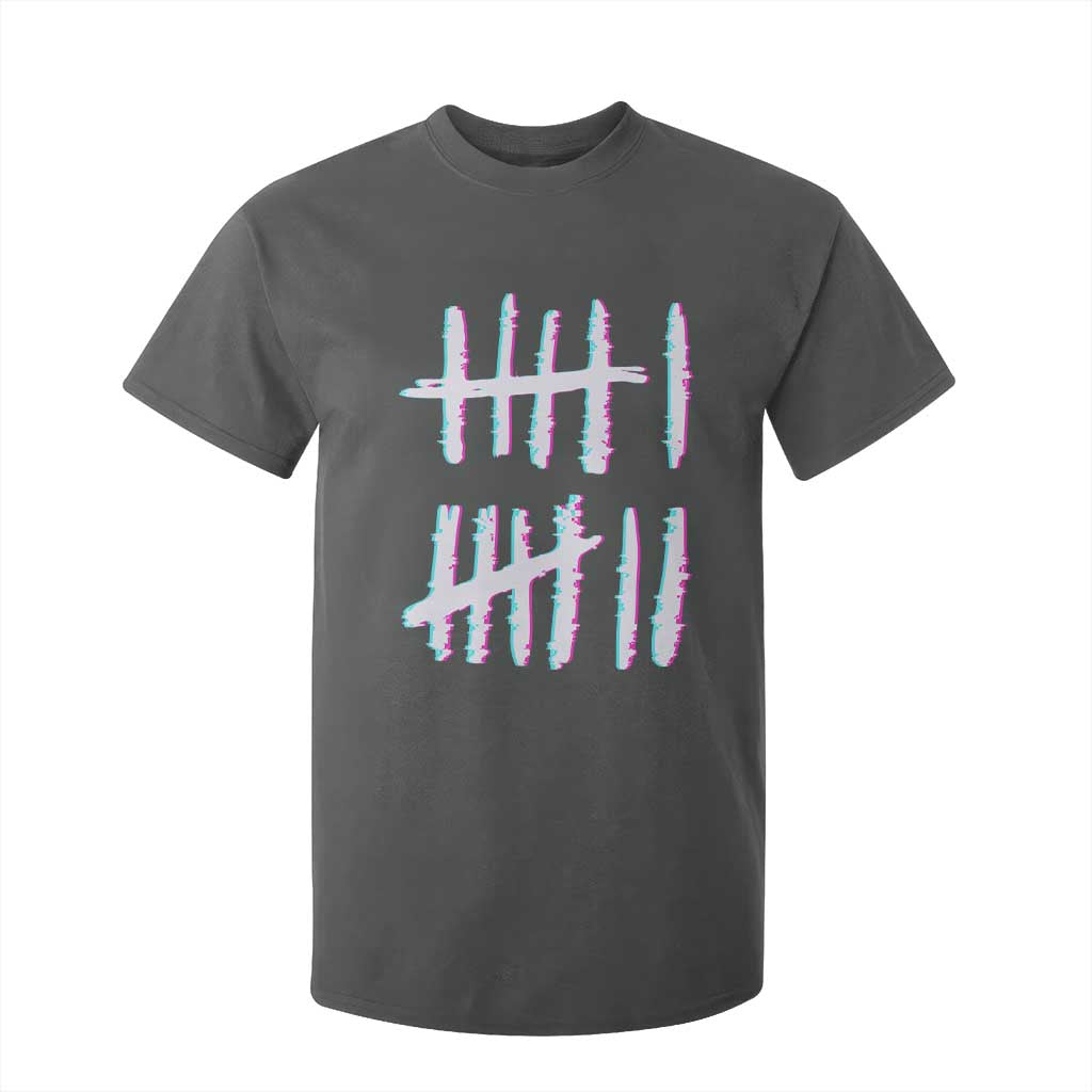 Tally Marks Six Seven Meme T Shirt For Kid Glitch Optical Illusion TS12 Dark Heather Print Your Wear