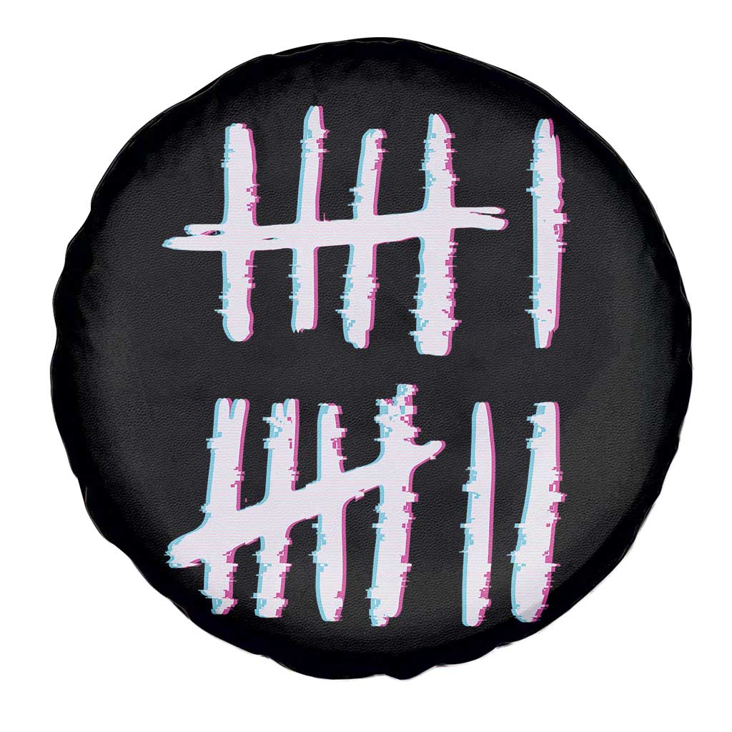 Tally Marks Six Seven Meme Spare Tire Cover Glitch Optical Illusion TS12 Print Your Wear