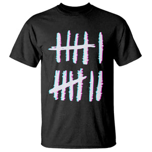Tally Marks Six Seven Meme T Shirt Glitch Optical Illusion TS12 Black Print Your Wear