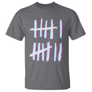 Tally Marks Six Seven Meme T Shirt Glitch Optical Illusion TS12 Charcoal Print Your Wear