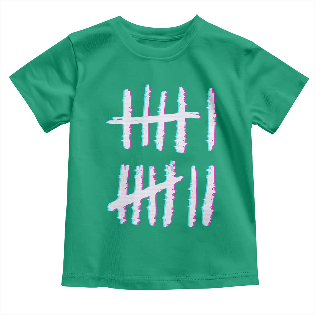 Tally Marks Six Seven Meme Toddler T Shirt Glitch Optical Illusion TS12 Irish Green Print Your Wear