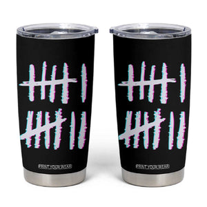 Tally Marks Six Seven Meme Tumbler Cup Glitch Optical Illusion TS12 Black Print Your Wear