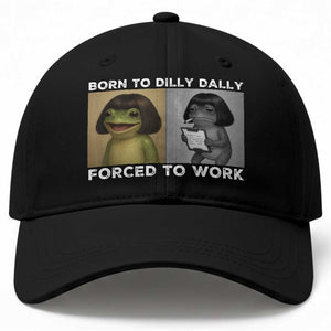 Funny Frog Meme Baseball Cap Dilly Dally Lock In Meme TS12 Print Your Wear