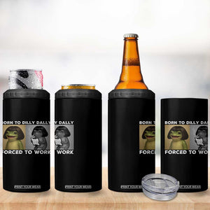 Funny Frog Meme 4 in 1 Can Cooler Tumbler Dilly Dally Lock In Meme TS12 Print Your Wear