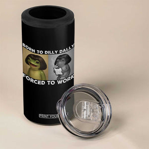 Funny Frog Meme 4 in 1 Can Cooler Tumbler Dilly Dally Lock In Meme TS12 Print Your Wear
