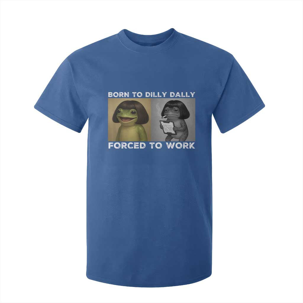 Funny Frog Meme T Shirt For Kid Dilly Dally Lock In Meme TS12 Royal Blue Print Your Wear