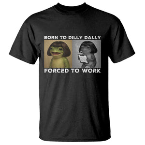 Funny Frog Meme T Shirt Dilly Dally Lock In Meme TS12 Black Print Your Wear