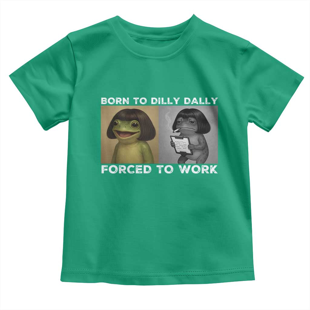 Funny Frog Meme Toddler T Shirt Dilly Dally Lock In Meme TS12 Irish Green Print Your Wear