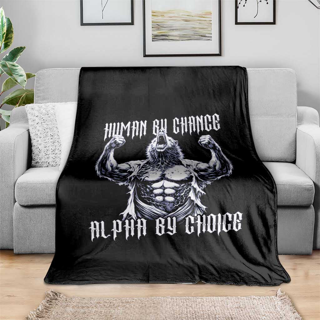 Funny Cringe Werewolf Memes Throw Blanket Human By Chance Alpha By Choice TS12 Print Your Wear