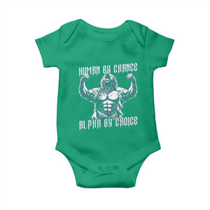 Funny Cringe Werewolf Memes Baby Onesie Human By Chance Alpha By Choice TS12 Irish Green Print Your Wear