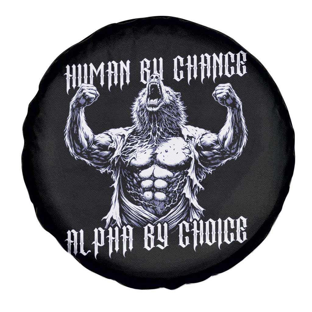 Funny Cringe Werewolf Memes Spare Tire Cover Human By Chance Alpha By Choice TS12 Print Your Wear
