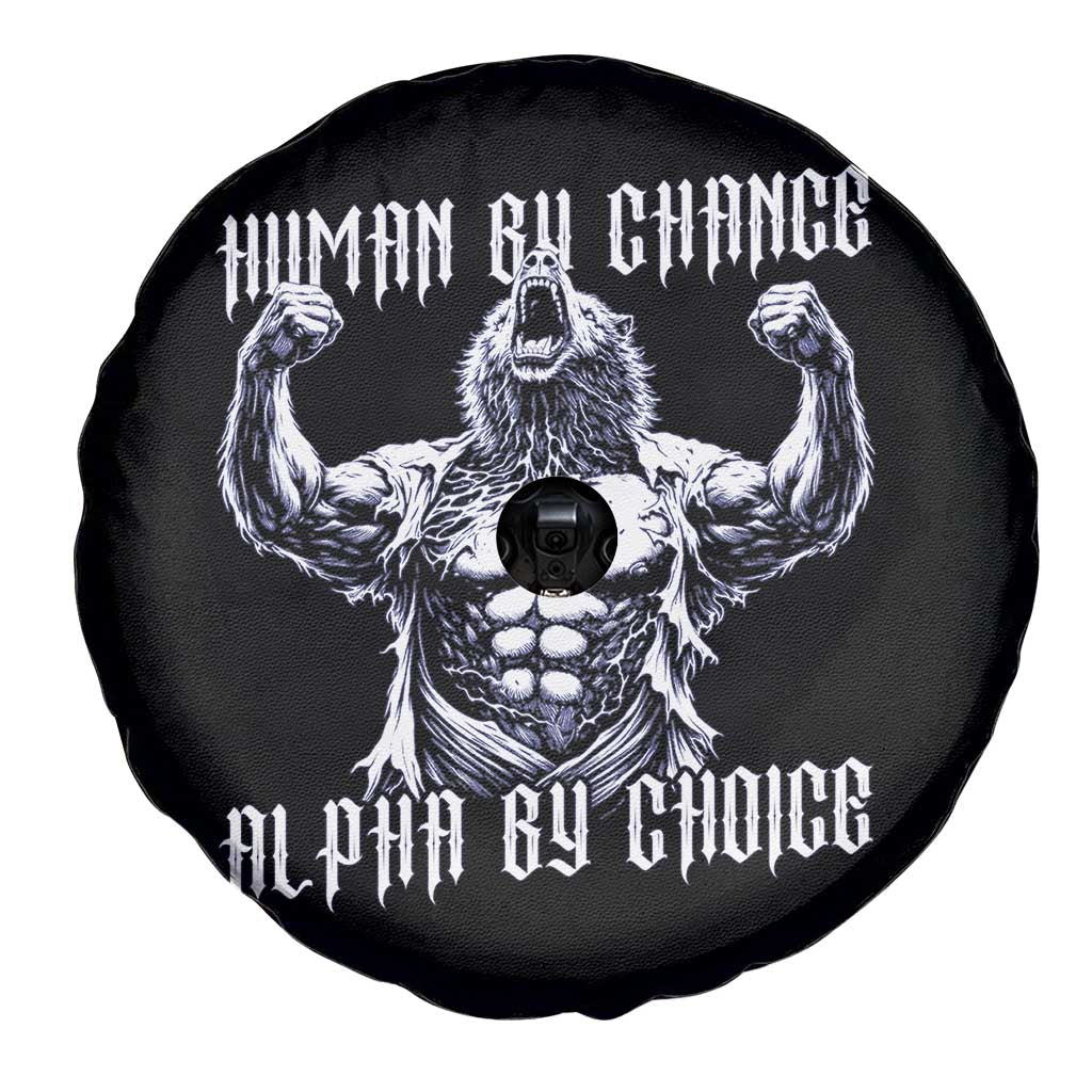 Funny Cringe Werewolf Memes Spare Tire Cover Human By Chance Alpha By Choice TS12 Print Your Wear