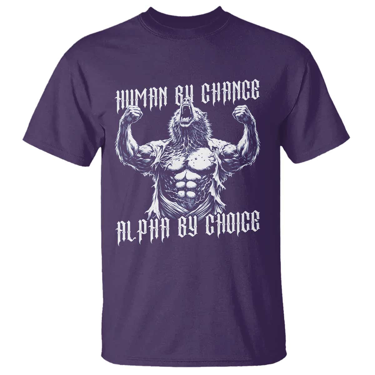 Funny Cringe Werewolf Memes T Shirt Human By Chance Alpha By Choice TS12 Purple Print Your Wear