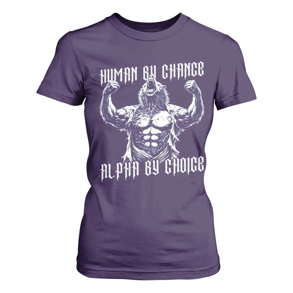 Funny Cringe Werewolf Memes T Shirt For Women Human By Chance Alpha By Choice TS12 Purple Print Your Wear