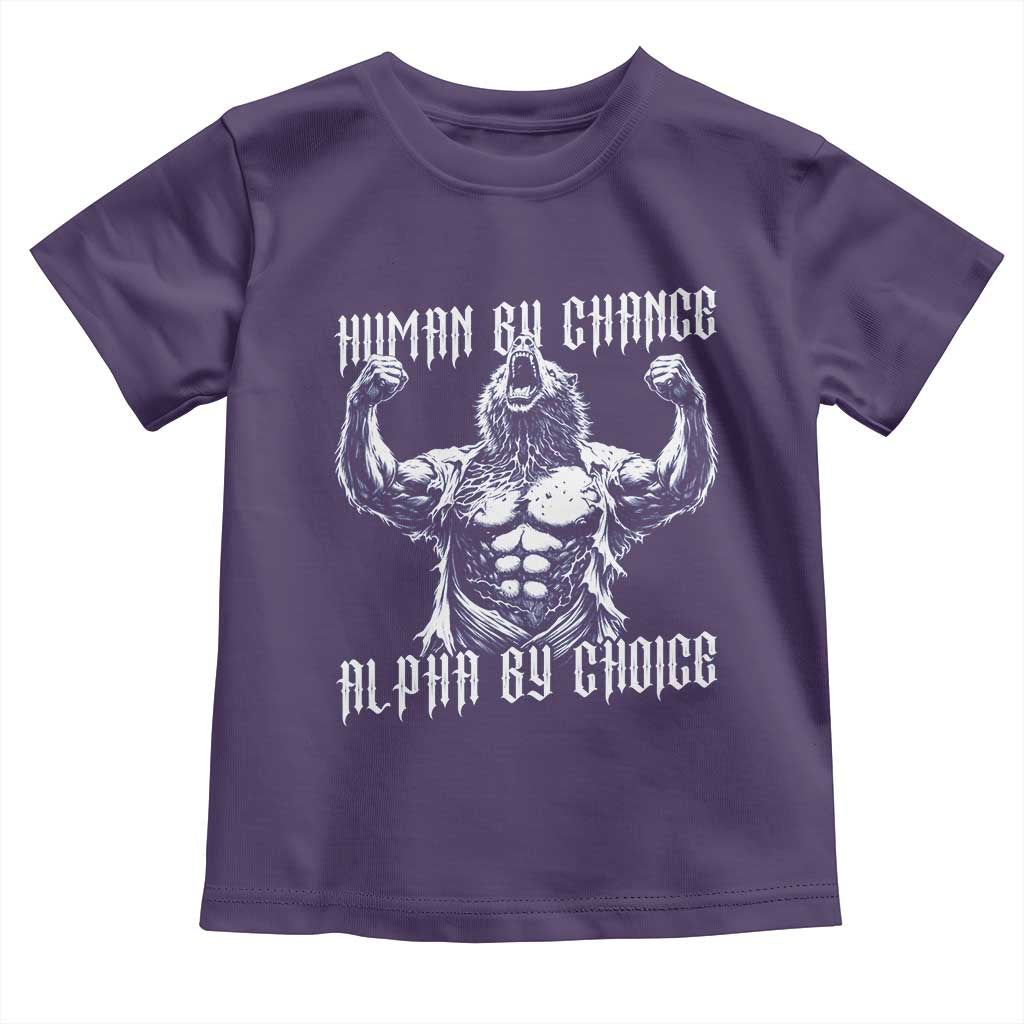 Funny Cringe Werewolf Memes Toddler T Shirt Human By Chance Alpha By Choice TS12 Purple Print Your Wear