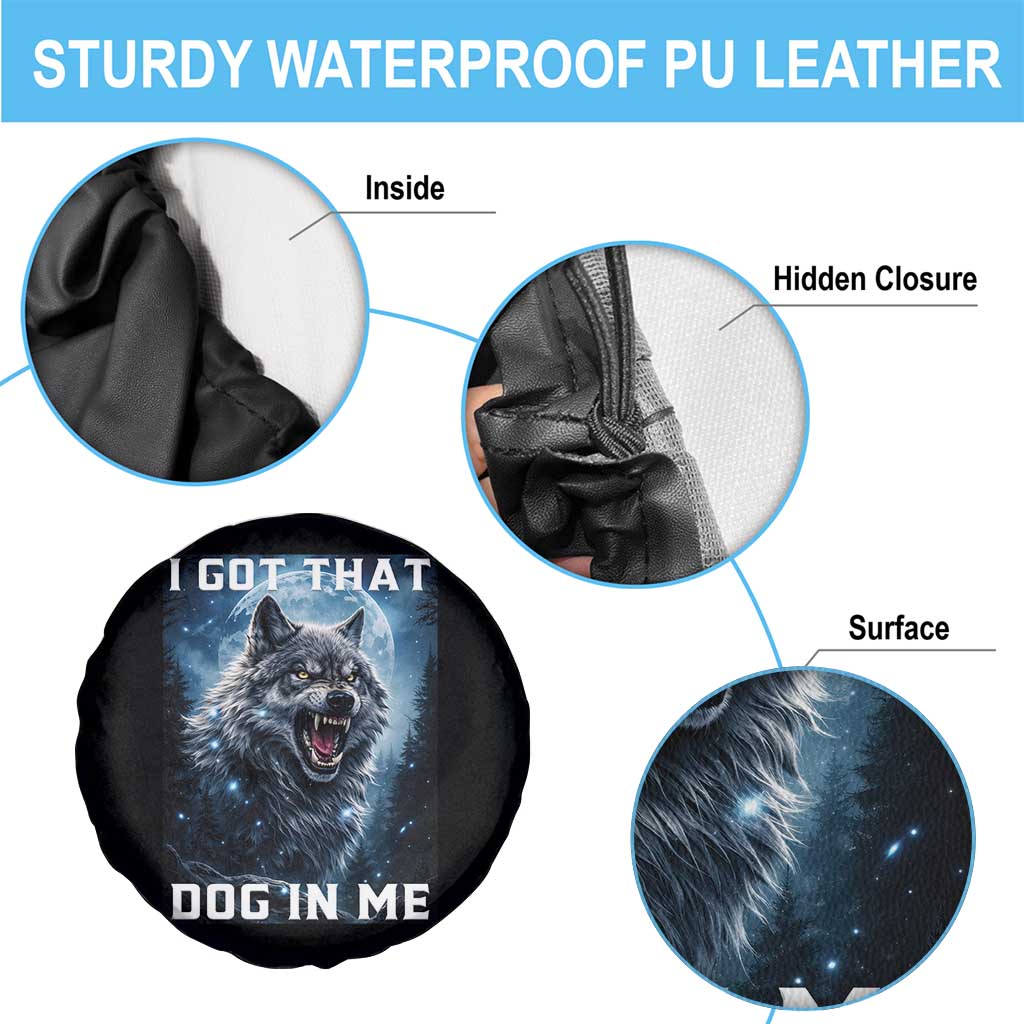 Funny Werewolf Meme Unhinged Spare Tire Cover I Got That Dog In Me TS12 Print Your Wear