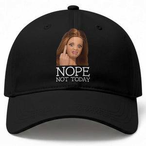 Funny Doll Face Disgusted Baseball Cap Nope Not Today Meme TS12 Print Your Wear