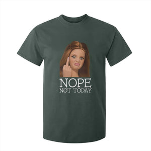 Funny Doll Face Disgusted T Shirt For Kid Nope Not Today Meme TS12 Dark Forest Green Print Your Wear