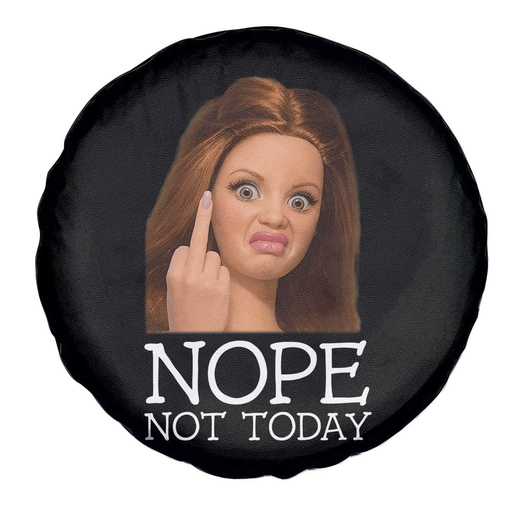 Funny Doll Face Disgusted Spare Tire Cover Nope Not Today Meme TS12 Print Your Wear