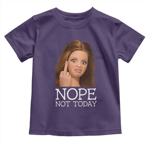 Funny Doll Face Disgusted Toddler T Shirt Nope Not Today Meme TS12 Purple Print Your Wear