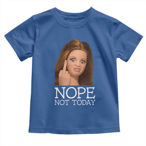 Funny Doll Face Disgusted Toddler T Shirt Nope Not Today Meme TS12 Royal Blue Print Your Wear