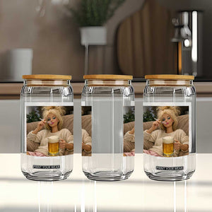 Funny Smoking And Drinking Doll Meme Glass Can Weekend Relaxation TS12 Print Your Wear