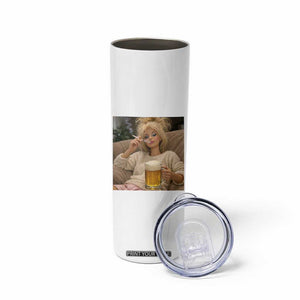 Funny Smoking And Drinking Doll Meme Skinny Tumbler Weekend Relaxation TS12 Print Your Wear