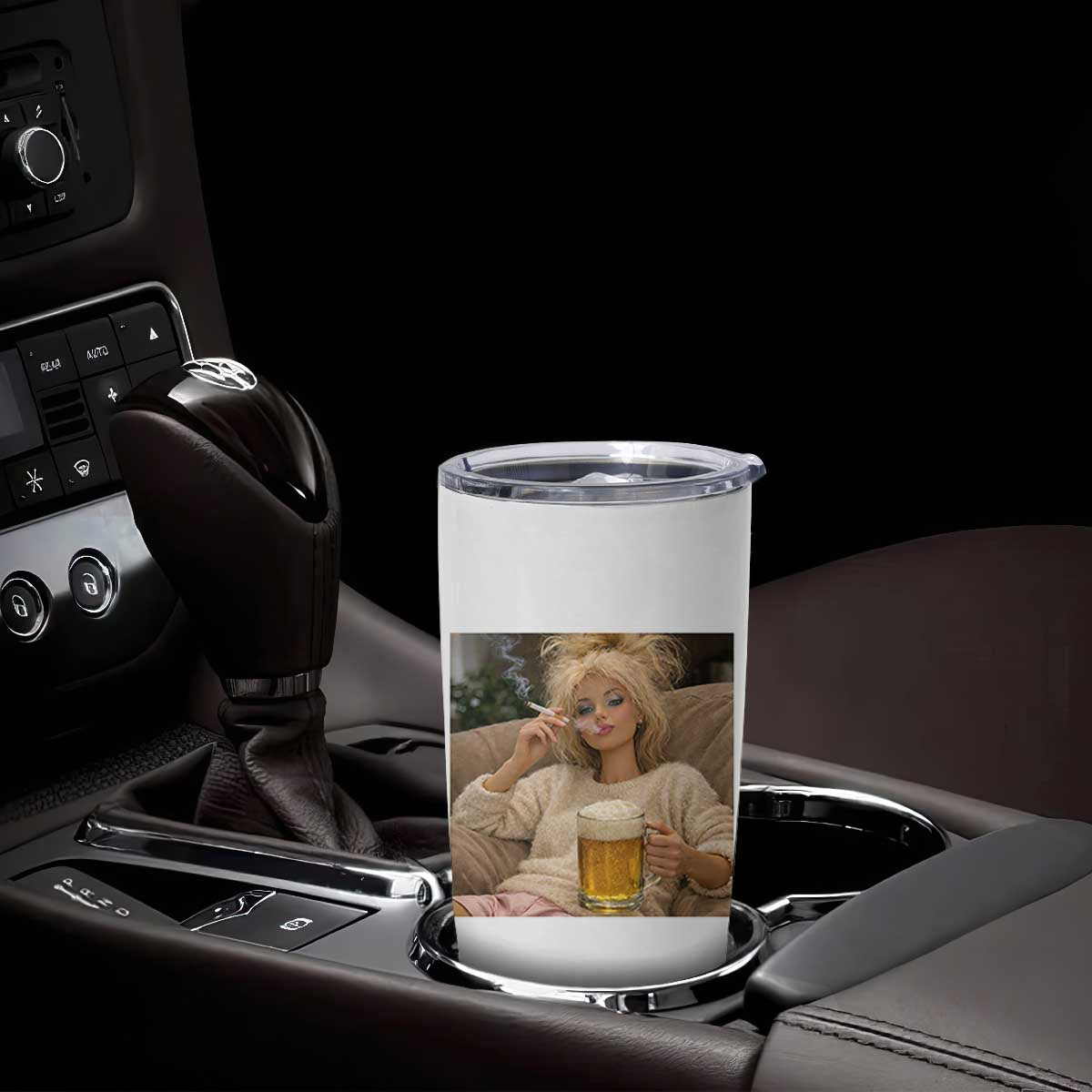 Funny Smoking And Drinking Doll Meme Tumbler Cup Weekend Relaxation TS12 Print Your Wear