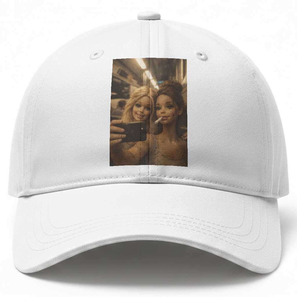 Funny Selfie Doll Meme Baseball Cap Aesthetic Doll Face Graphic TS12 Print Your Wear