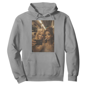 Funny Selfie Doll Meme Hoodie Aesthetic Doll Face Graphic TS12 Sport Gray Print Your Wear