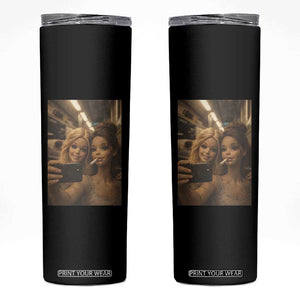 Funny Selfie Doll Meme Skinny Tumbler Aesthetic Doll Face Graphic TS12 Black Print Your Wear