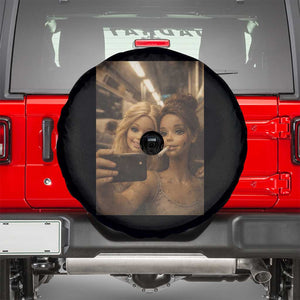 Funny Selfie Doll Meme Spare Tire Cover Aesthetic Doll Face Graphic TS12 Black Print Your Wear