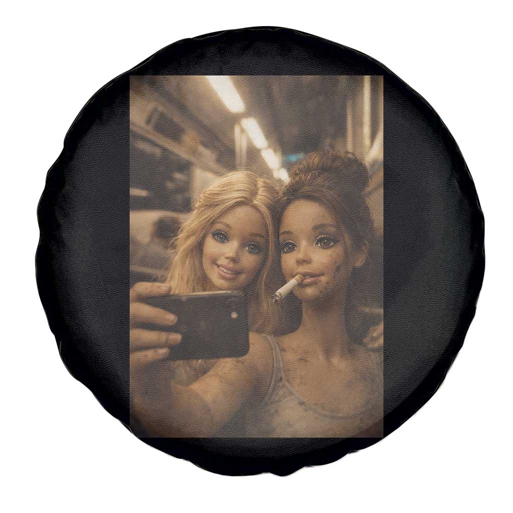Funny Selfie Doll Meme Spare Tire Cover Aesthetic Doll Face Graphic TS12 Print Your Wear