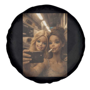 Funny Selfie Doll Meme Spare Tire Cover Aesthetic Doll Face Graphic TS12 Print Your Wear