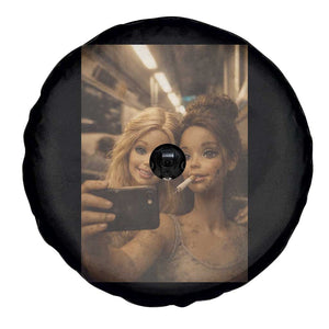 Funny Selfie Doll Meme Spare Tire Cover Aesthetic Doll Face Graphic TS12 Print Your Wear