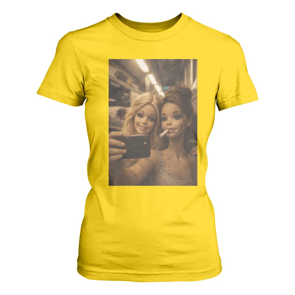Funny Selfie Doll Meme T Shirt For Women Aesthetic Doll Face Graphic TS12 Daisy Print Your Wear