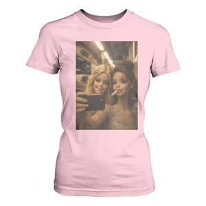 Funny Selfie Doll Meme T Shirt For Women Aesthetic Doll Face Graphic TS12 Light Pink Print Your Wear