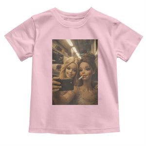 Funny Selfie Doll Meme Toddler T Shirt Aesthetic Doll Face Graphic TS12 Light Pink Print Your Wear