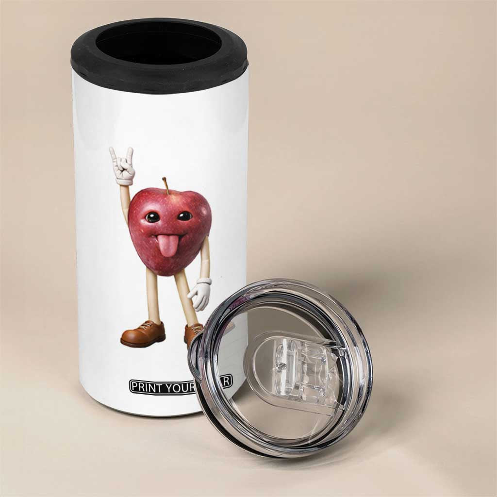 Funny Apple With Face Wapple Meme 4 in 1 Can Cooler Tumbler TS12 Print Your Wear