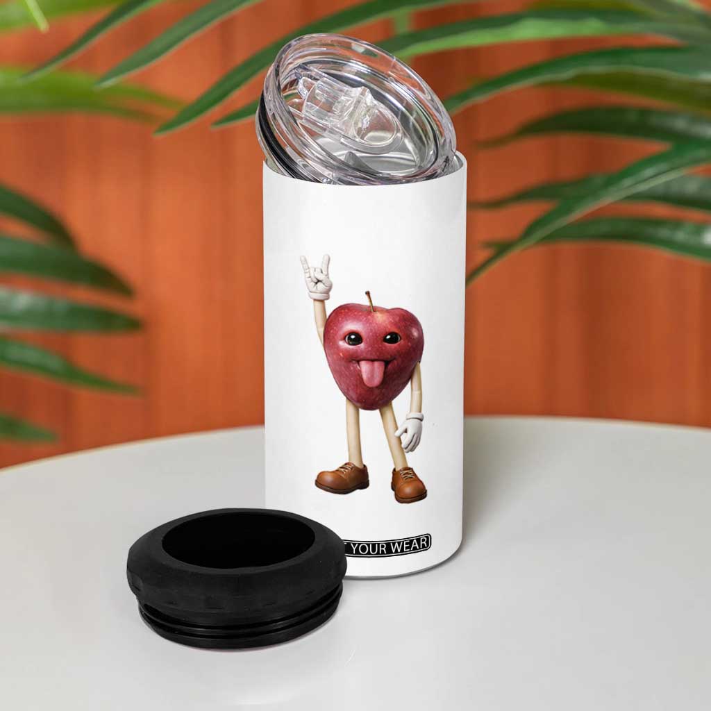 Funny Apple With Face Wapple Meme 4 in 1 Can Cooler Tumbler TS12 Print Your Wear