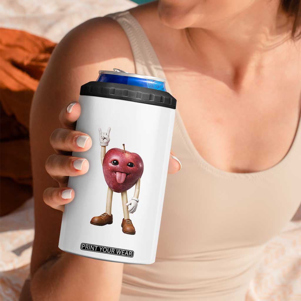 Funny Apple With Face Wapple Meme 4 in 1 Can Cooler Tumbler TS12 Print Your Wear