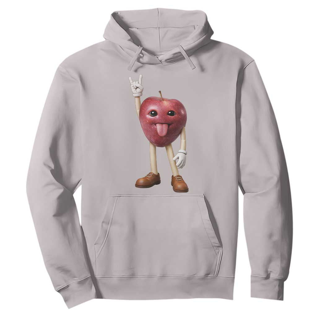 Funny Apple With Face Wapple Meme Hoodie TS12 Ice Gray Print Your Wear
