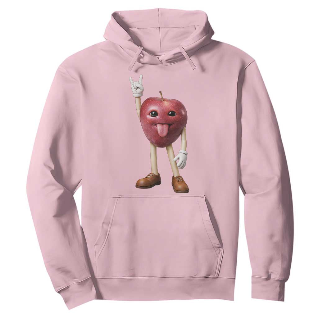 Funny Apple With Face Wapple Meme Hoodie TS12 Light Pink Print Your Wear