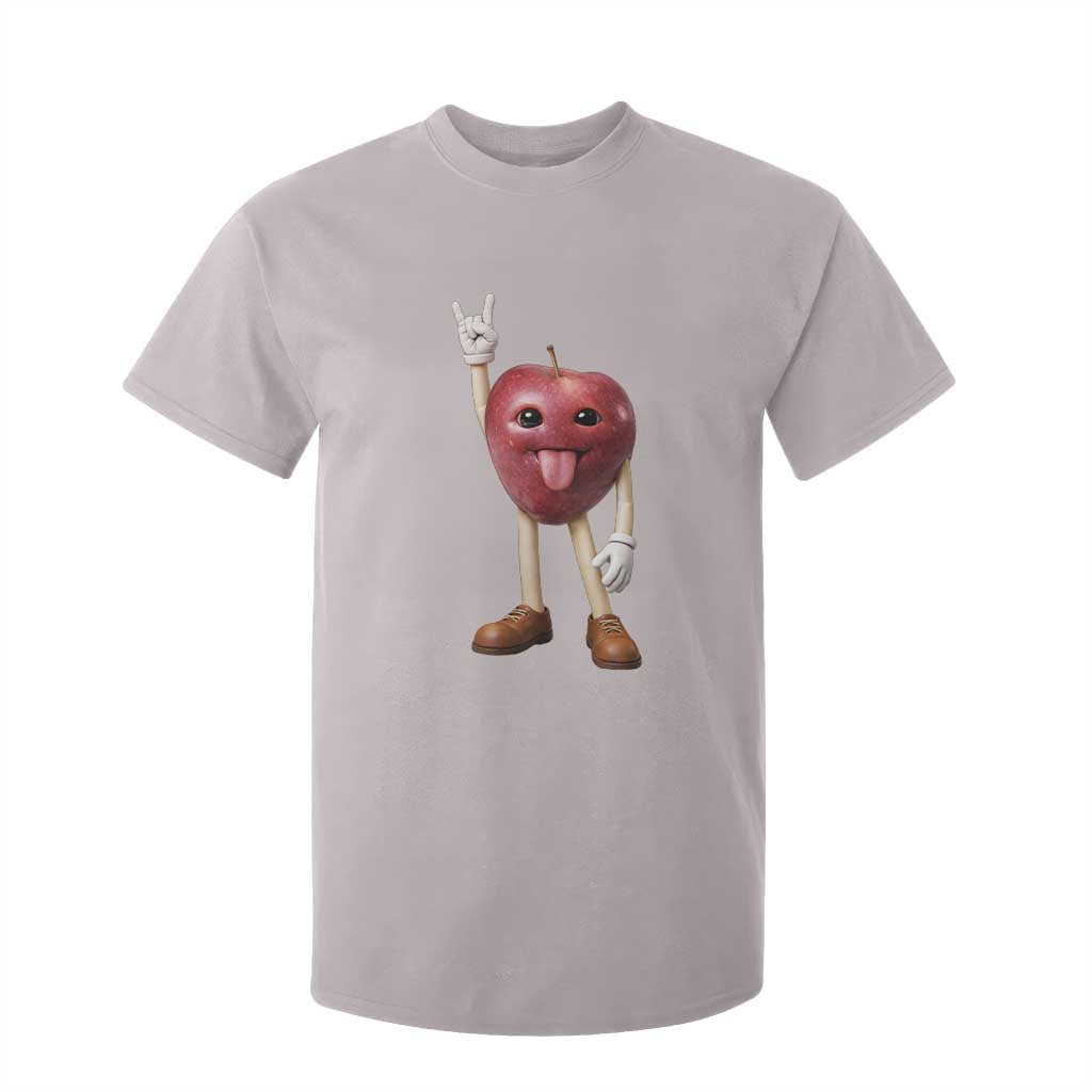 Funny Apple With Face Wapple Meme T Shirt For Kid TS12 Ice Gray Print Your Wear