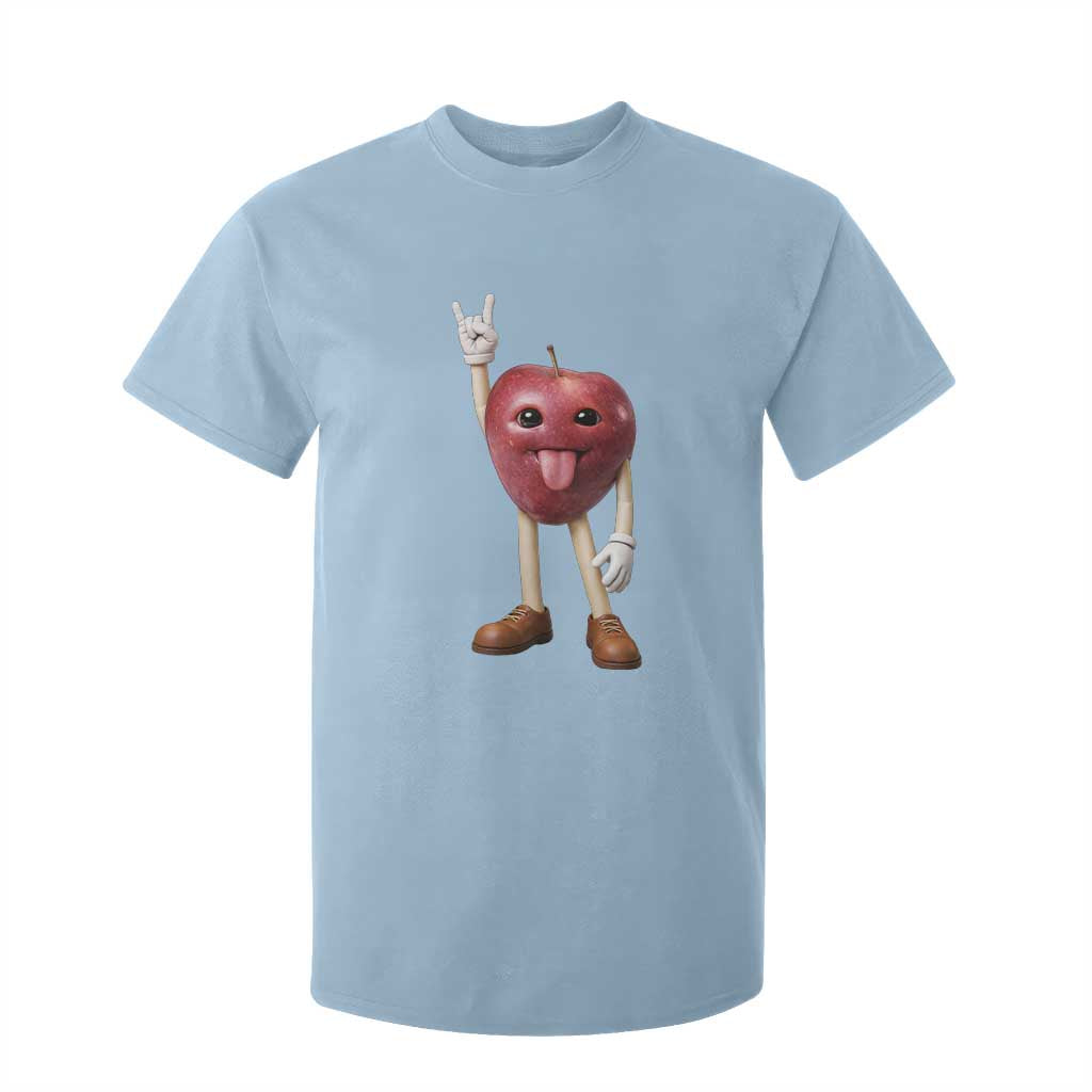 Funny Apple With Face Wapple Meme T Shirt For Kid TS12 Light Blue Print Your Wear