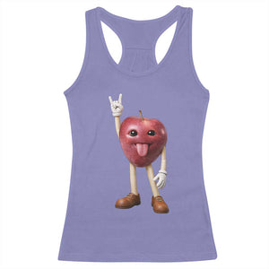 Funny Apple With Face Wapple Meme Racerback Tank Top TS12 Violet Print Your Wear