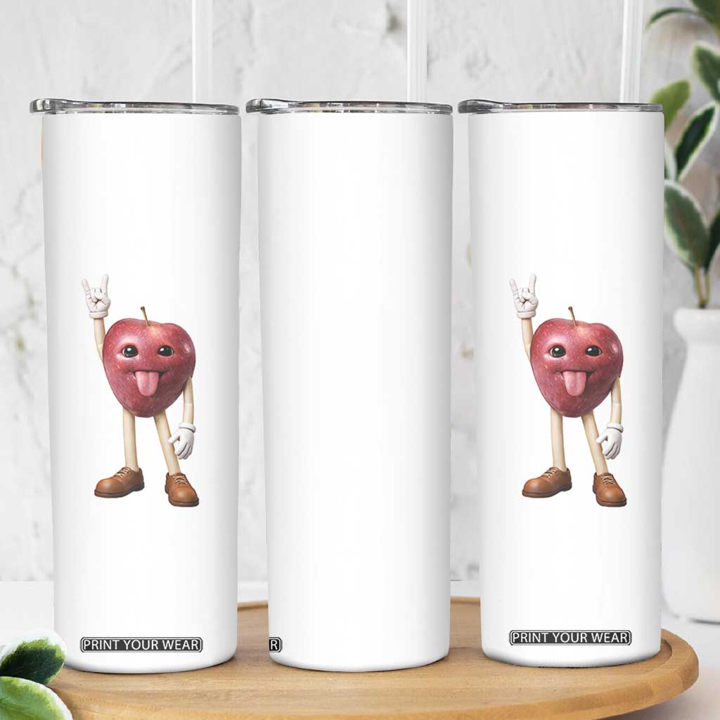 Funny Apple With Face Wapple Meme Skinny Tumbler TS12 Print Your Wear